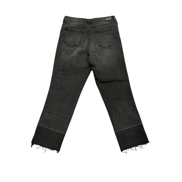 Sofia Jeans by Sofia Vergara Leslie Slim Straight Black Distressed Jeans Sz 8​​​ - Picture 7 of 8